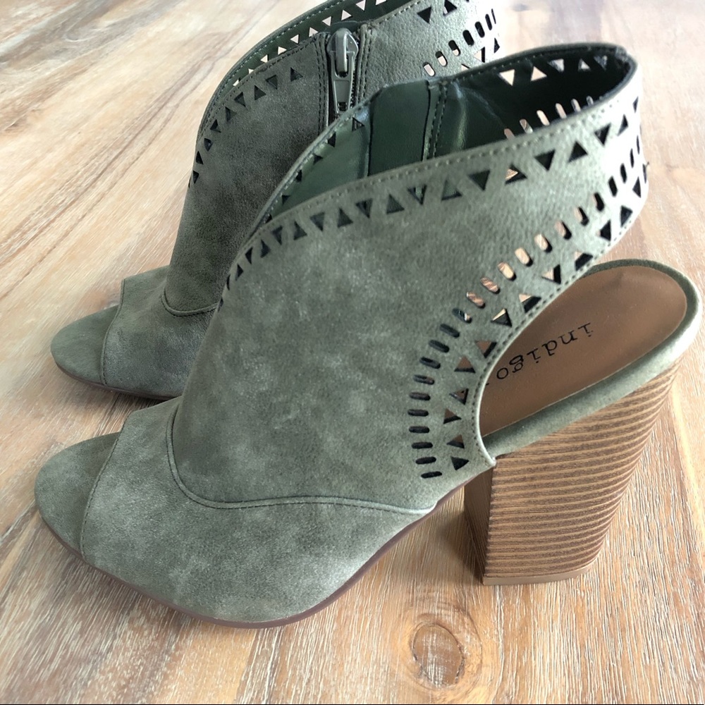 indigo rd peep toe booties